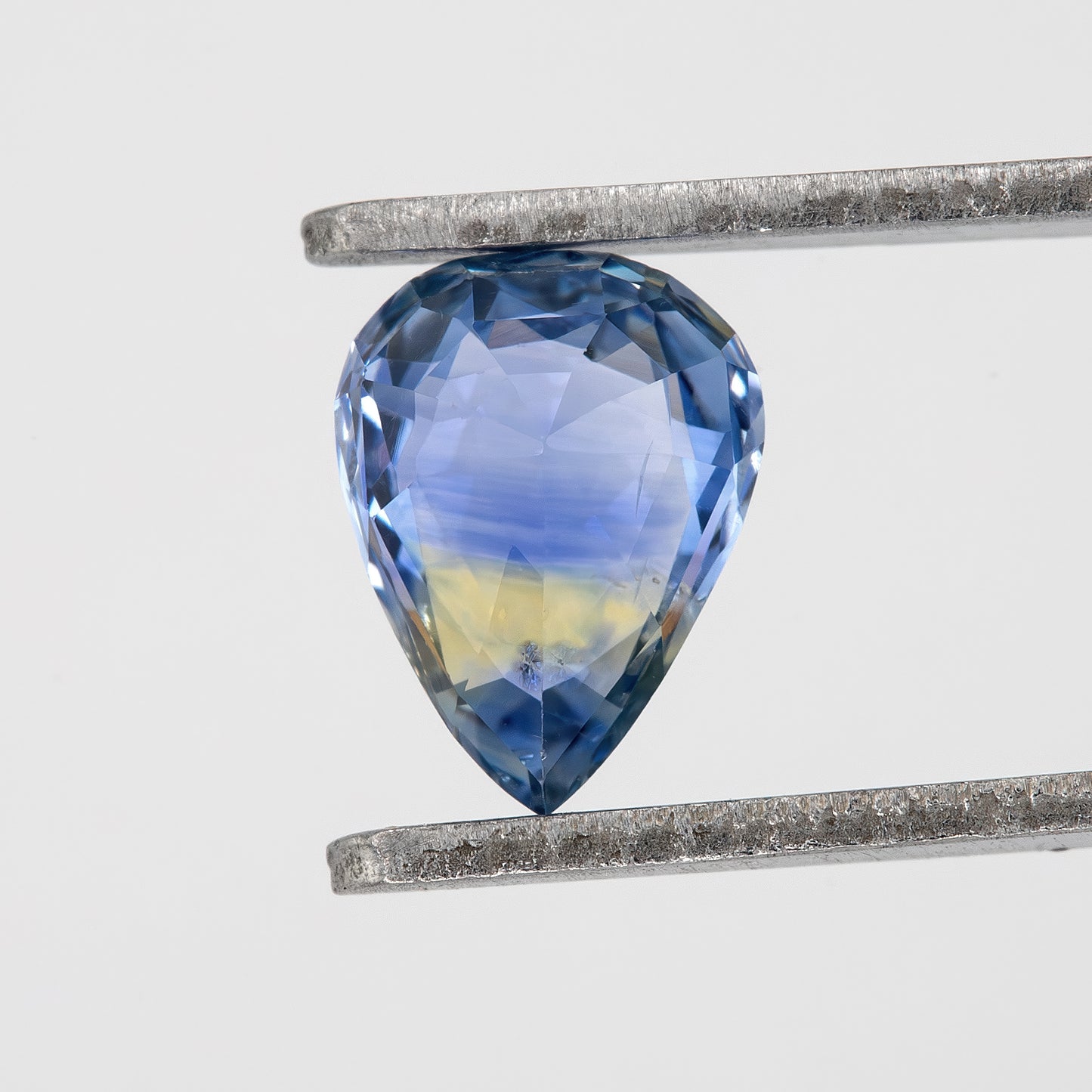 Vivid Blue Champagne Bicolor Sapphire | 0.87 Ct Pear Cut Untreated Gemstone | Elegant Loose Sapphire for Fine Jewelry Design