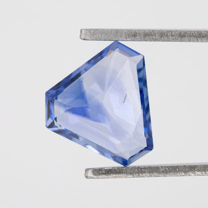 Violetish Royal Blue 1.28 Ct Sapphire | Unheated Geometric Natural Gemstone | Unique Fancy Cut for Modern Rings & Fine Jewelry