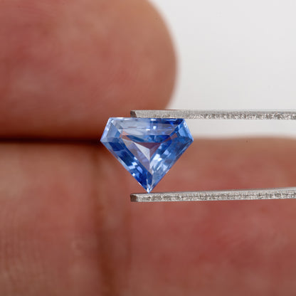 Royal Blue 1.12 Ct Sapphire | Untreated Geometric Fancy Cut Gemstone | Natural Sapphire for Designer Rings & Fine Custom Jewelry