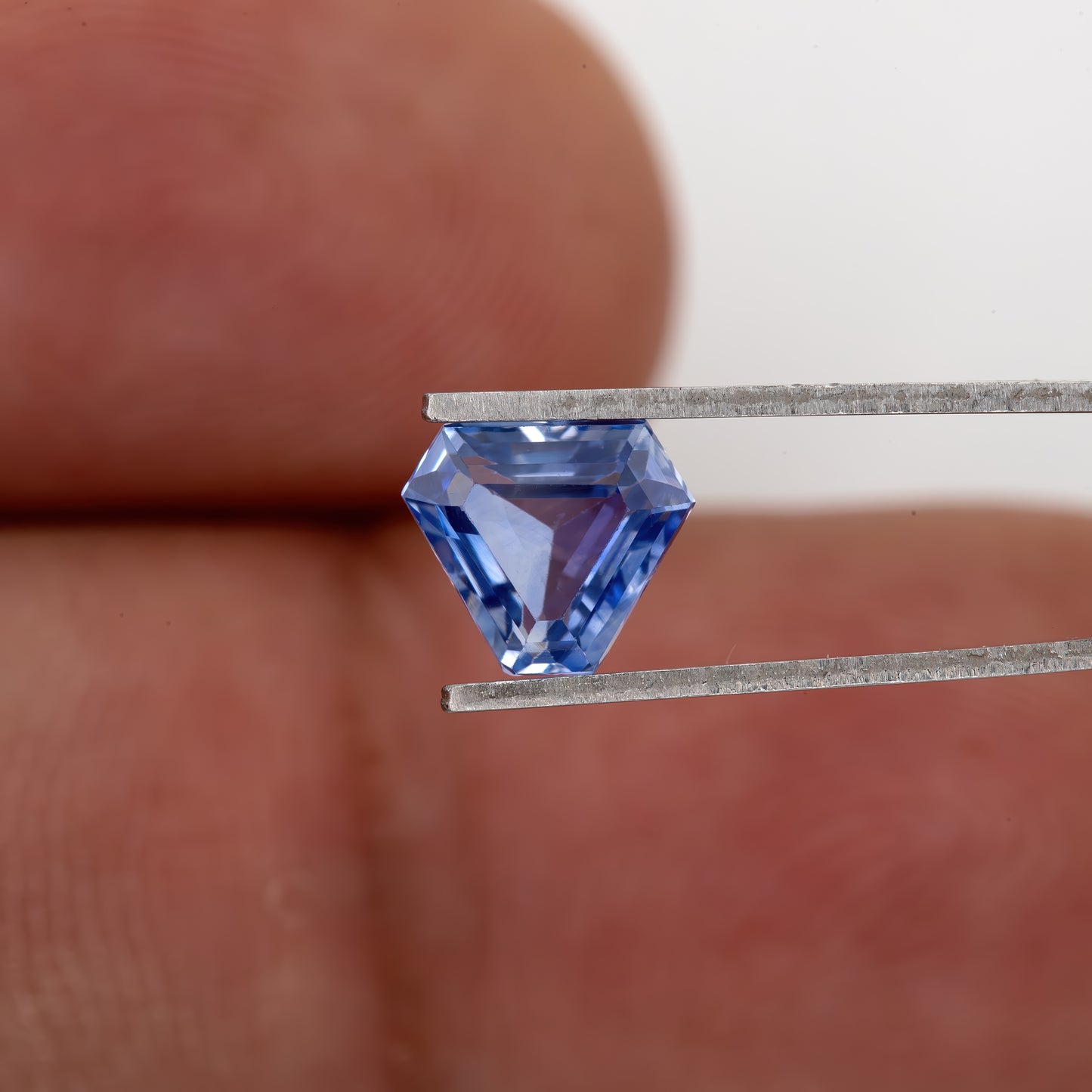 Cornflower Blue 1.20 Ct Sapphire | Untreated Geometric Fancy Cut Gemstone | Natural Sapphire for Modern Rings & Artistic Fine Jewelry