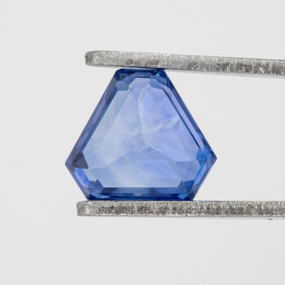 Cornflower Blue 1.20 Ct Sapphire | Untreated Geometric Fancy Cut Gemstone | Natural Sapphire for Modern Rings & Artistic Fine Jewelry