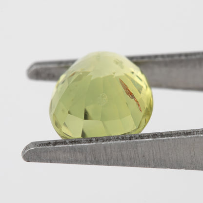 Yellowish Green Natural Sapphire 2.10 Ct | Oval Cut Heated Gemstone with Inclusions | Bold Stone for Engagement or Custom Statement Jewelry