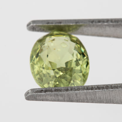 Vibrant Chartreuse Green Natural Sapphire 1.74 Ct | Oval Cut Heated Loose Gemstone | Eye Visible Inclusions | Unique Stone for Statement Ring or Pendant Design