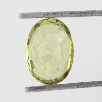 Vibrant Chartreuse Green Natural Sapphire 1.74 Ct | Oval Cut Heated Loose Gemstone | Eye Visible Inclusions | Unique Stone for Statement Ring or Pendant Design