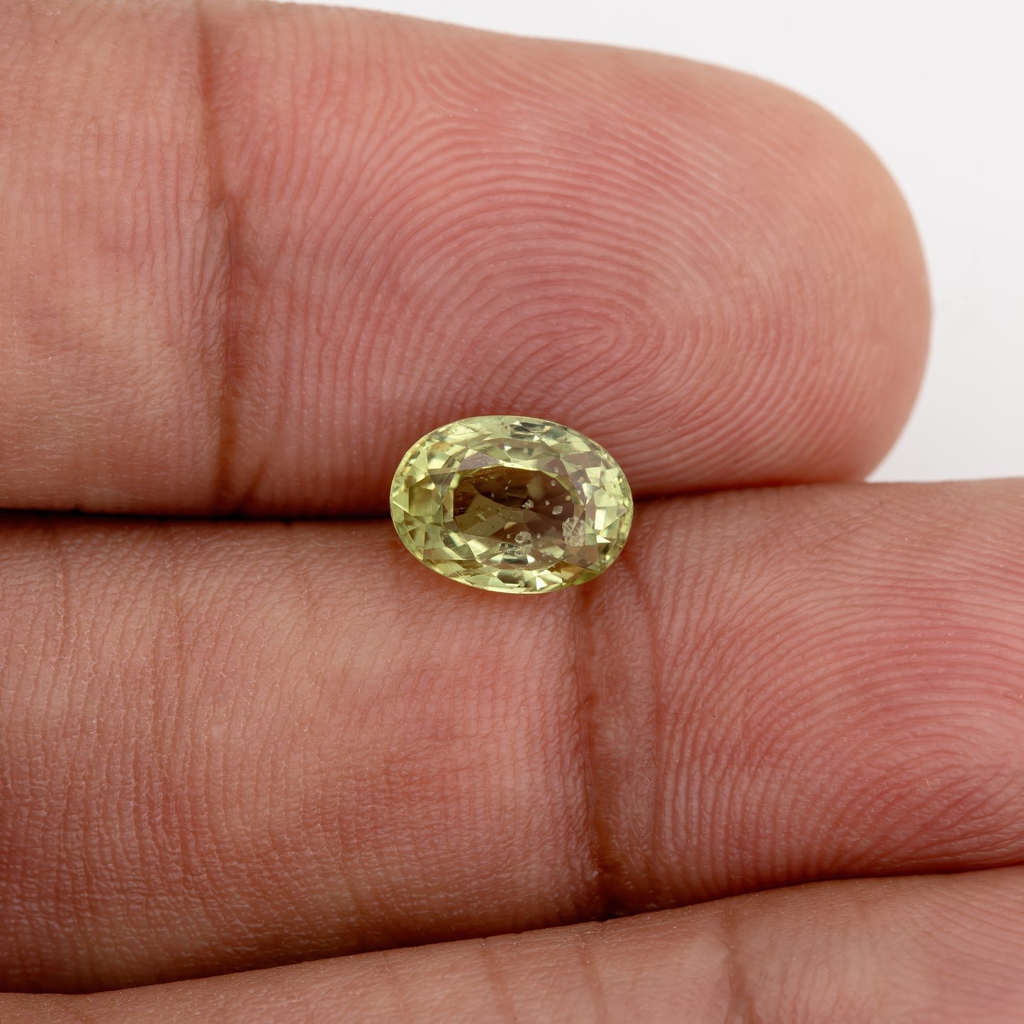 Vibrant Chartreuse Green Natural Sapphire 1.74 Ct | Oval Cut Heated Loose Gemstone | Eye Visible Inclusions | Unique Stone for Statement Ring or Pendant Design