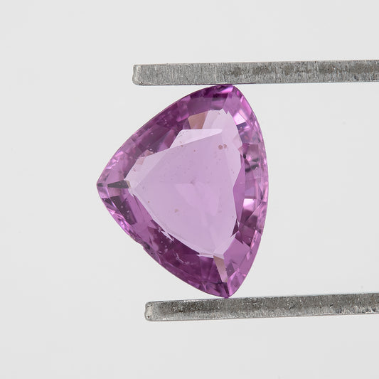 Bright Pinkish Purple Sapphire | 0.66ct Trillion Cut Heated Natural Gemstone | For Unique Engagement Rings & Fine Jewelry
