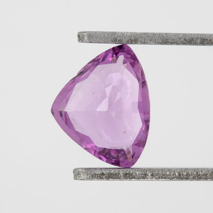 Bright Pinkish Purple Sapphire | 0.66ct Trillion Cut Heated Natural Gemstone | For Unique Engagement Rings & Fine Jewelry