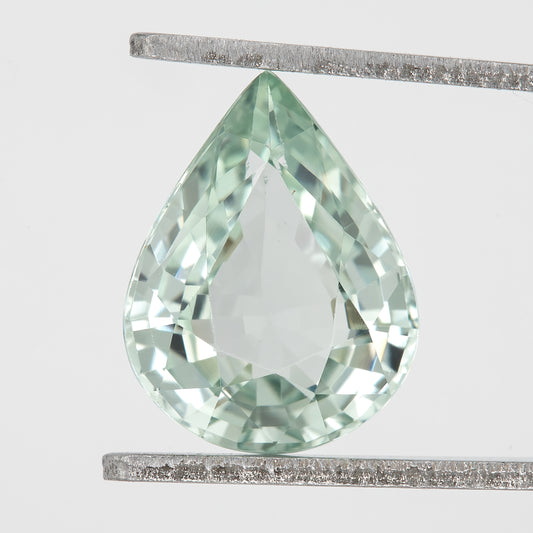 Pastel Green Sapphire 2.24 Ct | Pear Cut Heated Natural Gemstone | Eye-Clean Rare Sapphire for Rings & Pendants | Fine Jewelry Making