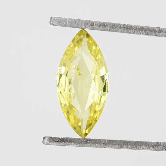Bright Yellow Sapphire 0.69 Ct | Marquise Cut Heated Loose Gemstone | Eye-Clean Mined Sapphire for Rings or Jewelry | Custom Design Ready
