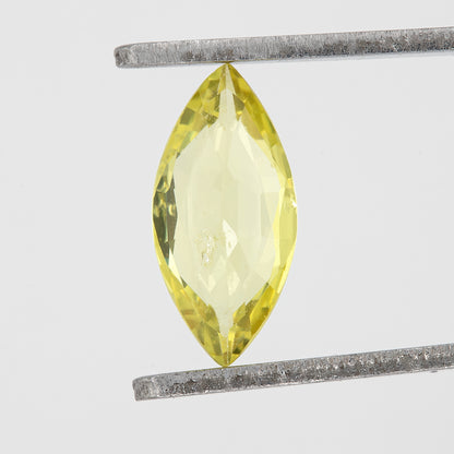 Bright Yellow Sapphire 0.69 Ct | Marquise Cut Heated Loose Gemstone | Eye-Clean Mined Sapphire for Rings or Jewelry | Custom Design Ready