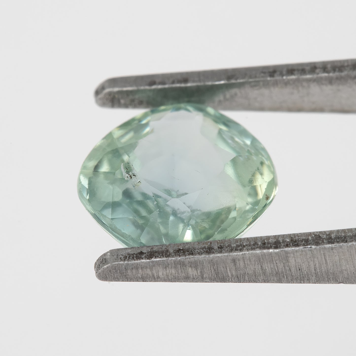 Light Green Sapphire 1.61 Ct | Cushion Cut Heated Loose Gemstone with Inclusions | Ideal for Fine Custom Jewelry Design