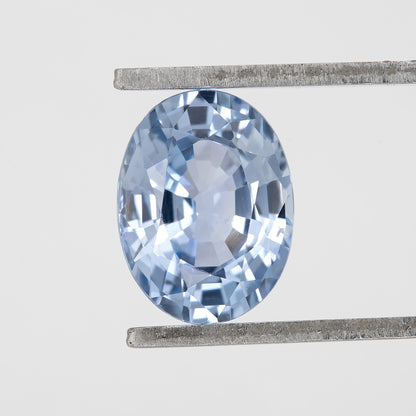 Sky Blue Sapphire 1.31 Ct | Oval Cut Heated Loose Gemstone with Visible Inclusions | Perfect for Custom Jewelry and Heirloom Ring