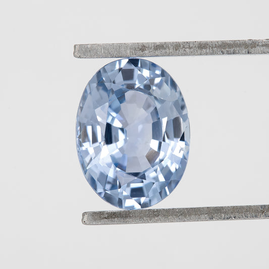 Sky Blue Sapphire 1.31 Ct | Oval Cut Heated Loose Gemstone with Visible Inclusions | Perfect for Custom Jewelry and Heirloom Ring