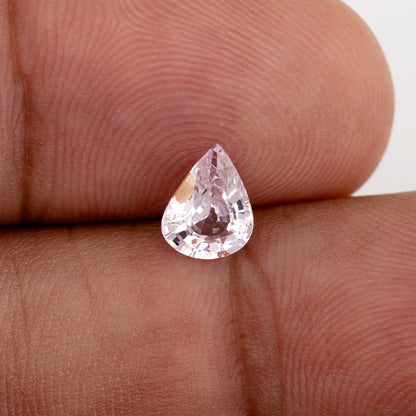 Light Pastel Pink Sapphire 1.05 Ct | Pear Cut Heated Loose Gemstone | Perfect for Dainty Engagement Rings or Fine Custom Jewelry