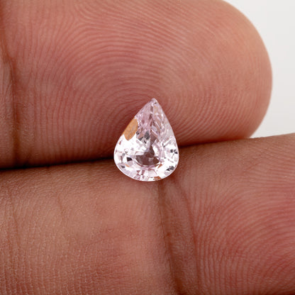 Light Pastel Pink Sapphire 1.05 Ct | Pear Cut Heated Loose Gemstone | Perfect for Dainty Engagement Rings or Fine Custom Jewelry