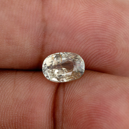 Grayish Green Sapphire 2.14 Ct | Natural Oval Cut Heated Gemstone | Rare Eye-Catching Stone for Engagement Rings & Fine Jewelry Designs