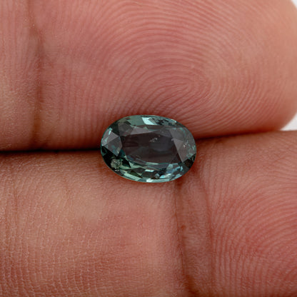 Deep Teal Green Sapphire 1.44 Ct | Natural Heated Oval Sapphire Gemstone | Earthy Green-Blue Color for Statement Rings & Pendants