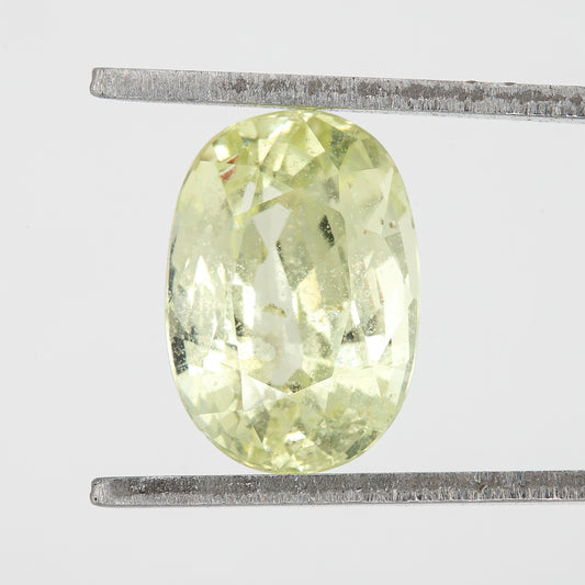 Pale Lemon Yellow Sapphire Oval Cut | 2.09ct Heated Natural Gemstone | Loose Stone for Ring | Statement or Fine Jewelry