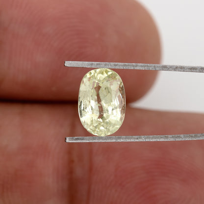 Pale Lemon Yellow Sapphire Oval Cut | 2.09ct Heated Natural Gemstone | Loose Stone for Ring | Statement or Fine Jewelry