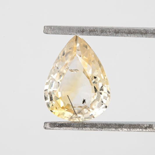 Soft Pastel Yellow Sapphire Pear Cut | 1.18ct Heated Natural Gemstone | Loose Stone for Ring | Pendant | Fine Jewelry