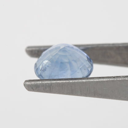 Light Icy Blue Sapphire Round Cut | 1.58ct Heated Natural Gemstone | Loose Stone for Engagement Ring | Custom Fine Jewelry