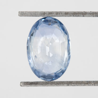 Light Icy Blue Sapphire Round Cut | 1.58ct Heated Natural Gemstone | Loose Stone for Engagement Ring | Custom Fine Jewelry