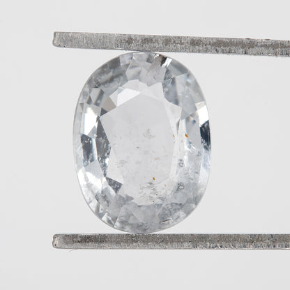 Near Colorless Icy White Sapphire Oval Cut | 1.47ct Heated Natural Gemstone | Loose Stone for Custom Ring | Pendant | Fine Jewelry