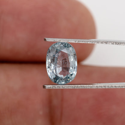 Icy Light Blue Sapphire Oval Cut | 2.22ct Heated Natural Gemstone | Loose Stone for Engagement Ring | Pendant | Fine Jewelry