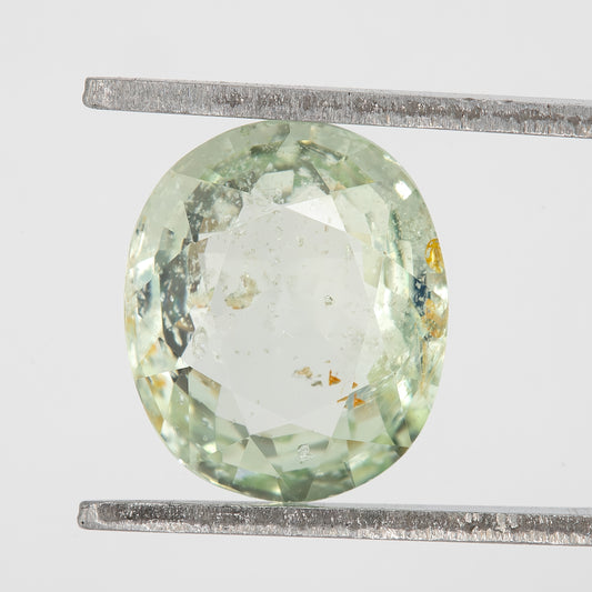 Mint Green Oval Sapphire | 2.31 Ct Natural Heated Gemstone | Pastel Green Sapphire for Unique Rings, Engagement Jewelry & Custom Designs