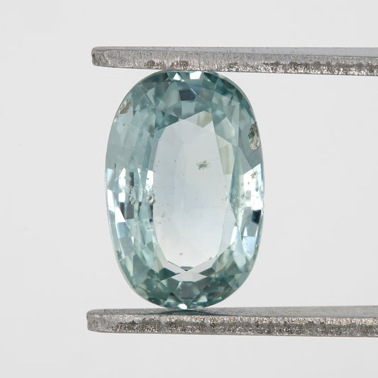 Aqua Green Oval Sapphire | 1.74 Ct Heated Natural Gemstone | Pastel Sapphire for Custom Rings, Pendants & Fine Jewelry Designs