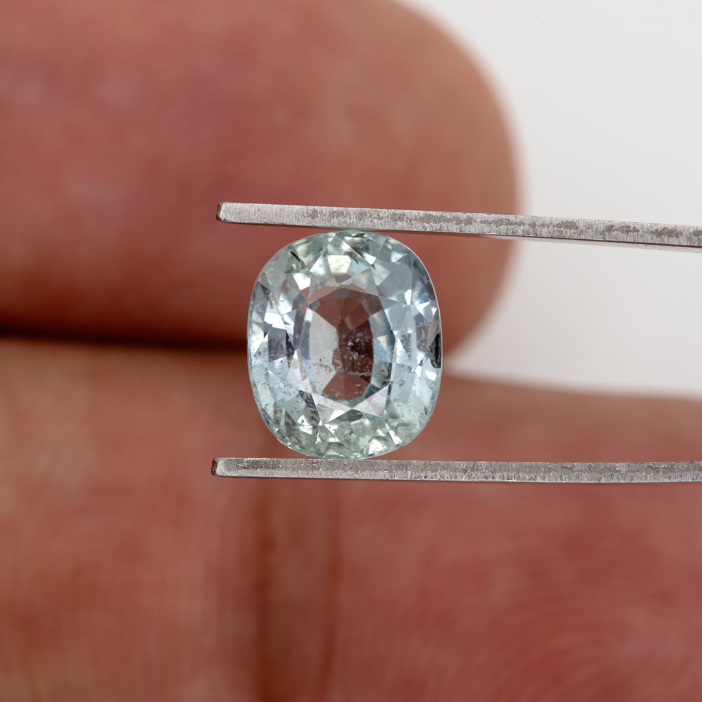 Mint Blue Sapphire | 2.50 Ct Cushion Cut Heated Natural Gemstone | Elegant Aqua-Toned Sapphire for Statement Ring | Loose Gem for Fine Custom Jewelry