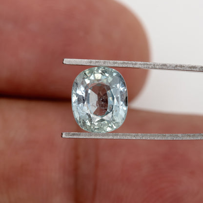 Mint Blue Sapphire | 2.50 Ct Cushion Cut Heated Natural Gemstone | Elegant Aqua-Toned Sapphire for Statement Ring | Loose Gem for Fine Custom Jewelry
