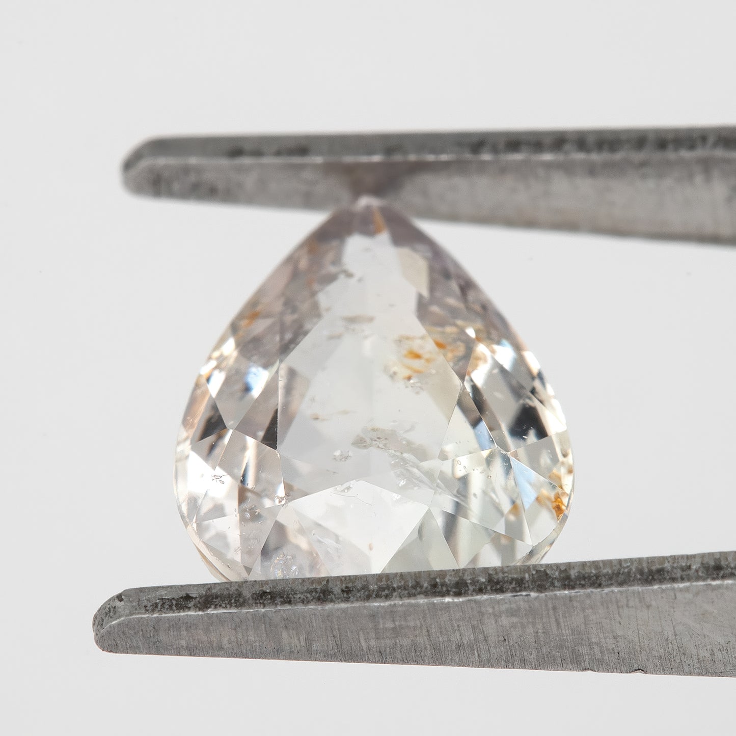 Icy White-Peach Sapphire | 2.34 Ct Pear Cut Heated Natural Gemstone | Rustic Elegant Sapphire for Artistic Ring | Loose Stone for Custom Jewelry