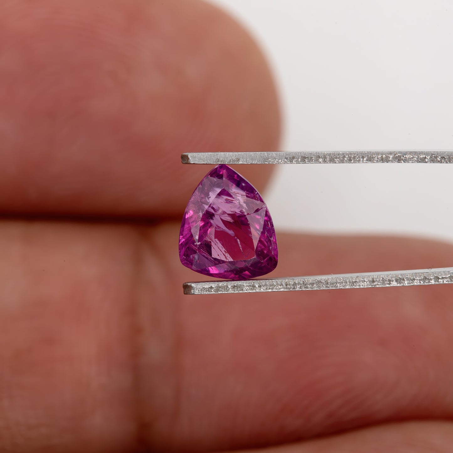 Pinkish Purple | 1.05 Carat Trillion Cut Heated Natural Sapphire for Unique Fine Jewelry and Artisan Designs