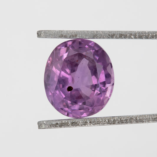 Deep Violet-Pink Sapphire | 1.45 Carat Oval Cut Heated Sapphire | Natural Rich Purple Gemstone for Statement Rings and Fine Jewelry Designs
