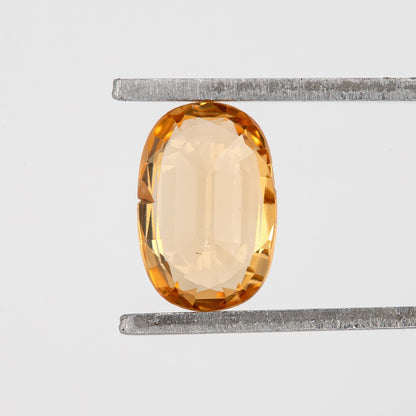 Golden Yellow Sapphire | 0.71 Carat Oval Cut Heated Sapphire | Natural Vivid Yellow Gemstone for Designer Rings, Pendants, and Fine Jewelry