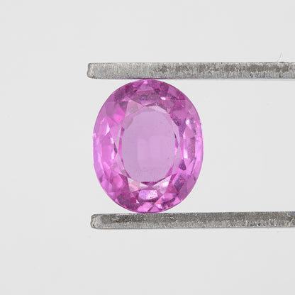 Vivid Pink Sapphire | 0.74 Carat Oval Cut Heated Sapphire | Bright Natural Gemstone for Petite Rings, Pendants & Artisan Jewelry Designs