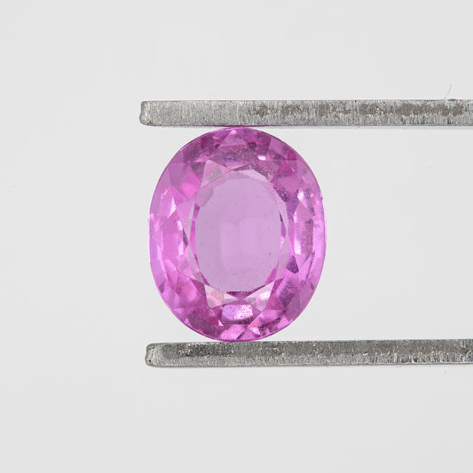 Vivid Pink Sapphire | 0.74 Carat Oval Cut Heated Sapphire | Bright Natural Gemstone for Petite Rings, Pendants & Artisan Jewelry Designs