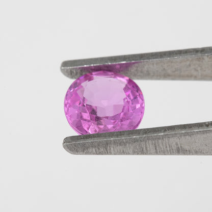 Vivid Pink Sapphire | 0.74 Carat Oval Cut Heated Sapphire | Bright Natural Gemstone for Petite Rings, Pendants & Artisan Jewelry Designs