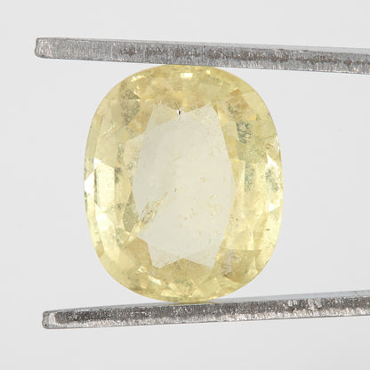 Sunlit Yellow Sapphire | 2.24 Carat Oval Cut Heated Sapphire | Warm Pastel Yellow Gemstone for Engagement Rings, Heirloom Jewelry & Pendants