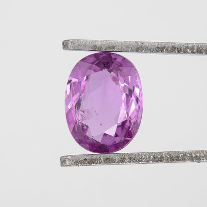 Vivid Orchid Pink Sapphire | 2.24 Carat Oval Cut Heated Sapphire | Bright Natural Gemstone for Engagement Rings, Heirloom Jewelry & Pendants