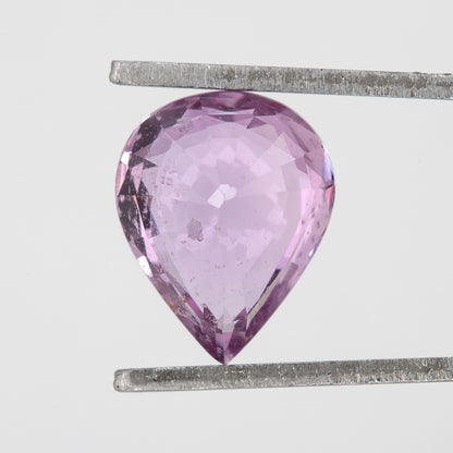 Lavender Blush Pink Sapphire | 1.32 Ct Pear Cut Natural Heated Sapphire | Elegant Gemstone for Custom Fine Jewelry Design