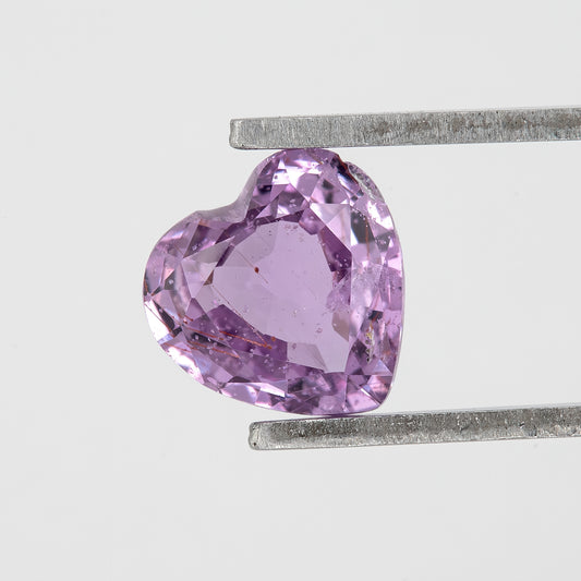 Vivid Lavender Pink Sapphire | 0.81 Ct Heart Shaped Natural Heated Sapphire | Rare Pink Gemstone for Engagement Ring & Fine Jewelry Design