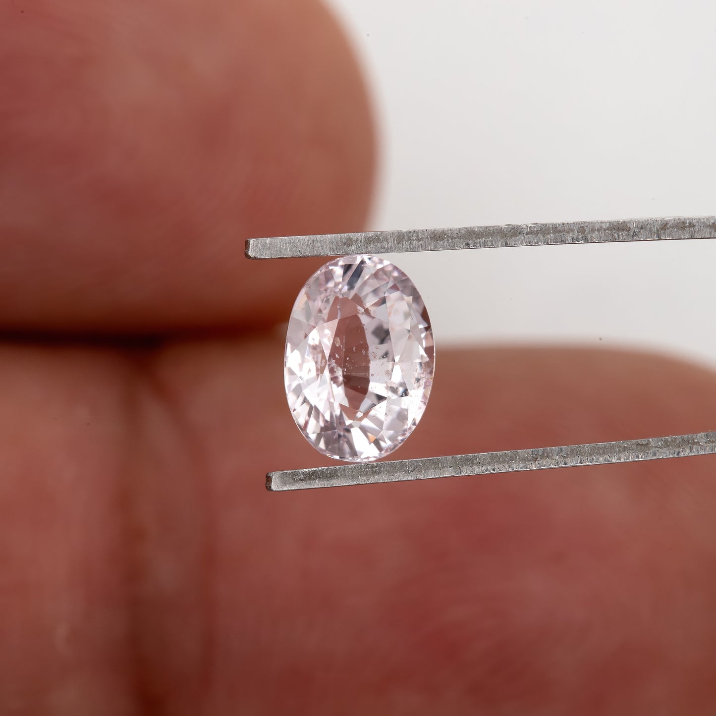 Pinkish Violet Oval Cut Sapphire | 1.13 Ct Heated Natural Sapphire | Pastel Purple Gemstone with Eye Inclusions for Fine Jewelry