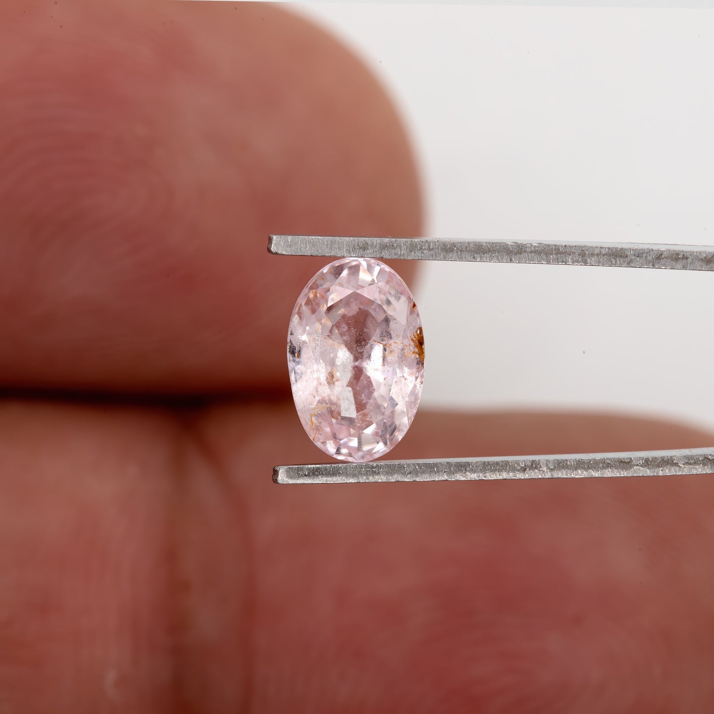 Blush Pink with Earthy Internal Tones Oval Sapphire | 1.16 Ct Heated Natural Sapphire | Unique Rustic Gemstone for Custom Fine Jewelry
