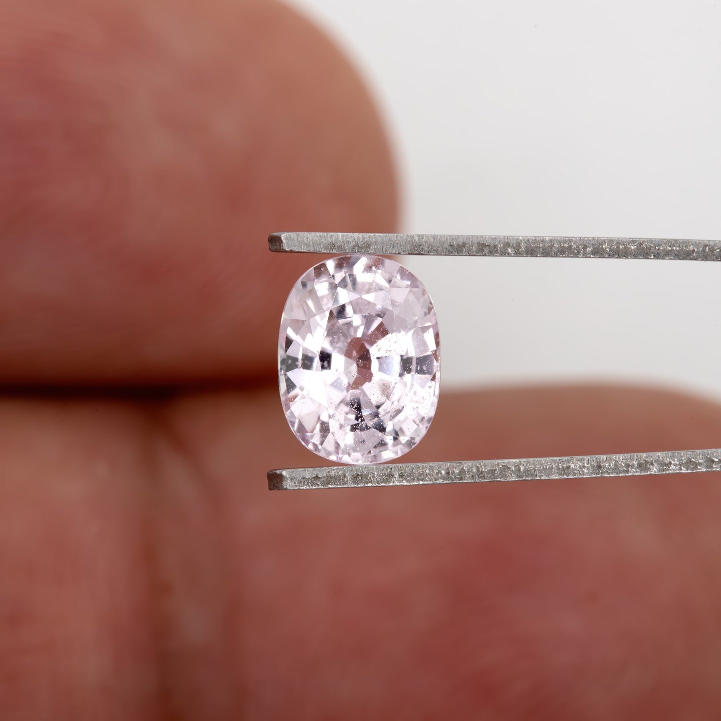 Soft Lavender Pink Oval Sapphire | 1.33 Ct Heated Natural Sapphire | Pastel Gemstone with Inclusions for Custom Jewelry Designs
