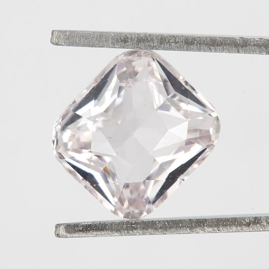 Champagne Pink Cushion Cut Sapphire | 1.58 Ct Heated Natural Sapphire | Elegant Soft-Tone Gemstone for Fine Custom Jewelry
