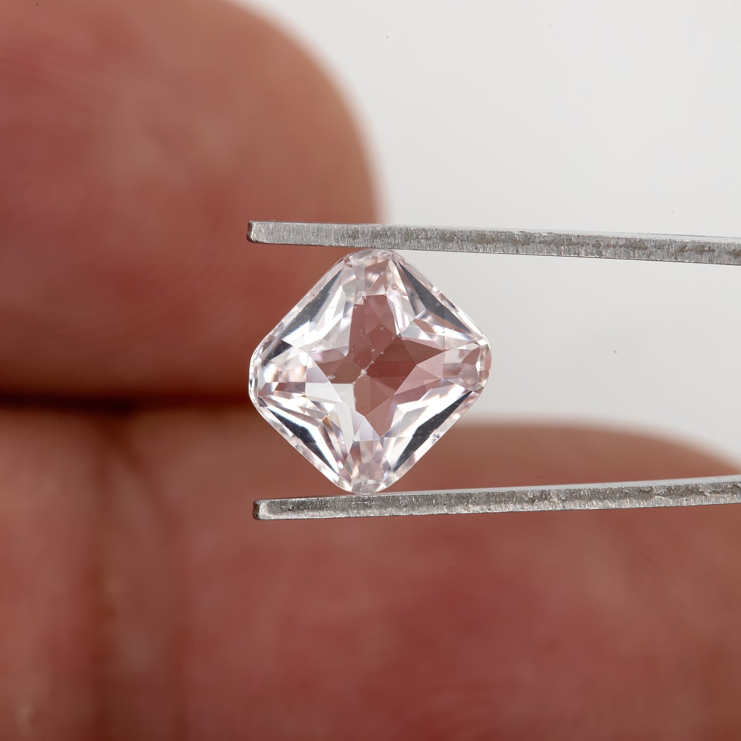 Champagne Pink Cushion Cut Sapphire | 1.58 Ct Heated Natural Sapphire | Elegant Soft-Tone Gemstone for Fine Custom Jewelry