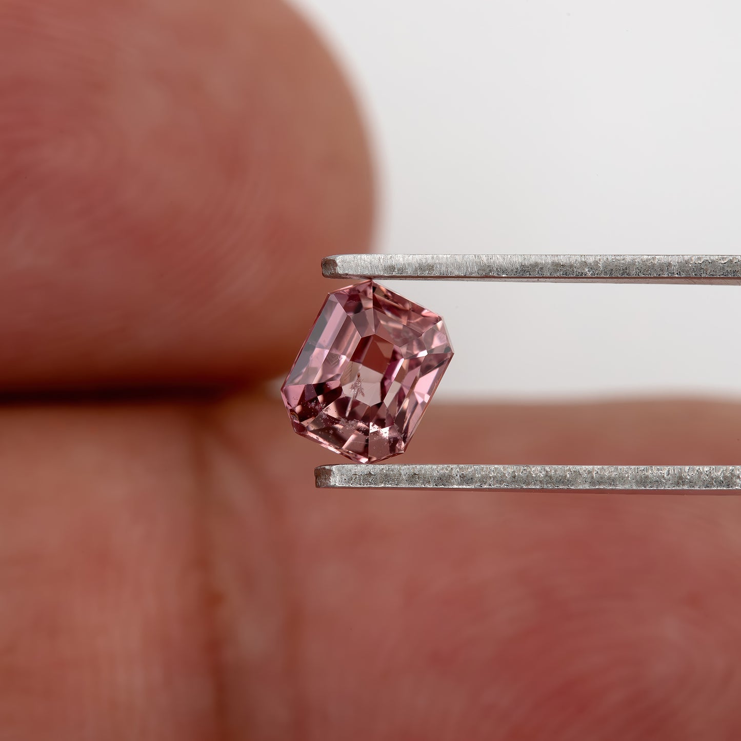 Rose-Pink 0.84 Ct Emerald Cut Natural Sapphire | Heated Gemstone | Eye Visible Inclusions | Unique Stone for Bold Jewelry Designs