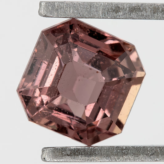 Mauve-Brown 0.78 Ct Asscher Cut Natural Sapphire | Heated | Eye Visible Inclusions | Unique Gem for Engagement Rings & Fine Jewelry